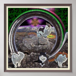 Poster de gatos de triquete