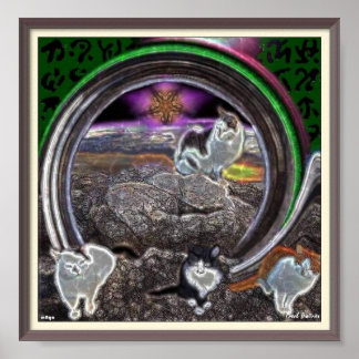 Poster de gatos de triquete