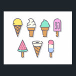 Poster de gelado - escolha sua própria cor de fund<br><div class="desc">Escolha qualquer cor de fundo que você quiser para este poster de sorvete giro</div>