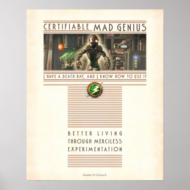 Poster de gênio macio certificável (16x20") (Frente)