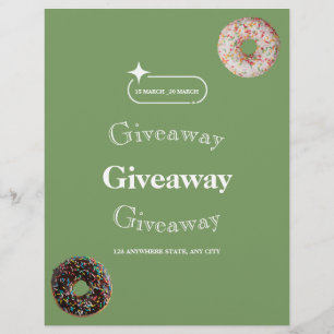 Pôster de Giveaway para Redes Sociais, Folheto de 