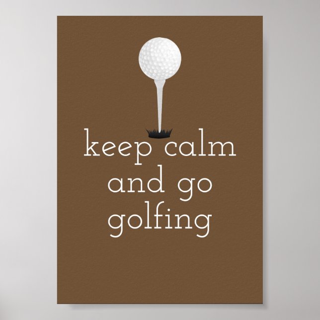 poster de golfe para golfistas bronzeados e branco (Frente)