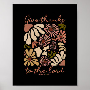 Poster Dê Graças Ao Senhor Jesus Ação De Graças Cristã