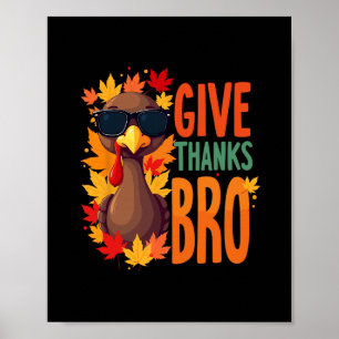 Poster Dê Graças Irmão Peru Turquesa Grato Agradecido