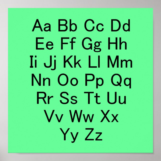 Poster de gráfico alfabético (Frente)