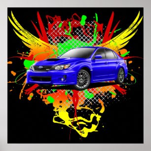 poster de Gráfico Azul Impreza 2011 WRX