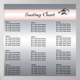 Poster de Gráfico de Assentos de recepção de casam