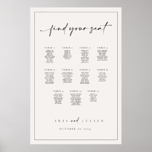 Poster de Gráfico de Assentos Iris