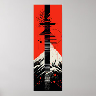 Poster de Gráfico de Letras Japonesas