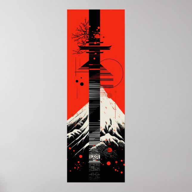 Poster de Gráfico de Letras Japonesas (Frente)