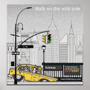 Póster de gran de Marvin en Nueva York.