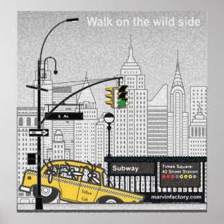 Póster de gran de Marvin en Nueva York.