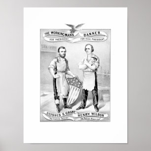 Poster de Grant e de eleição de Wilson -- 1872