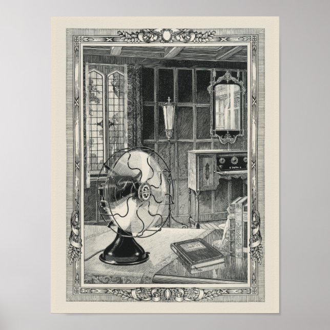 Poster de gravação da linha de ventoinha elétrica  (Frente)