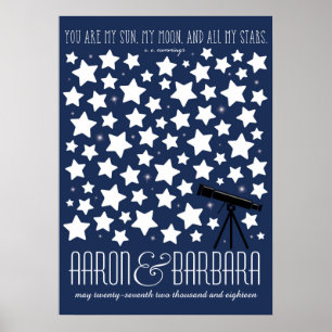 Poster de Guestbook de Casamento Personalizado de