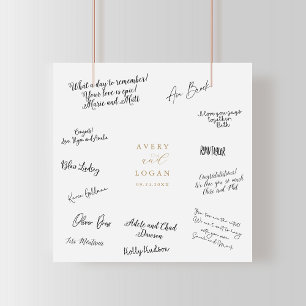 Poster de Guestbook Elegante Dourado