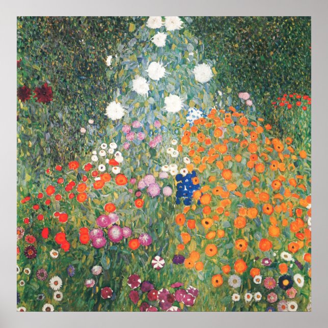 Poster de Gustav Klimt Blumengarten (Frente)