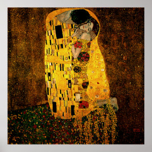 Poster de Gustavo Klimt o beijo