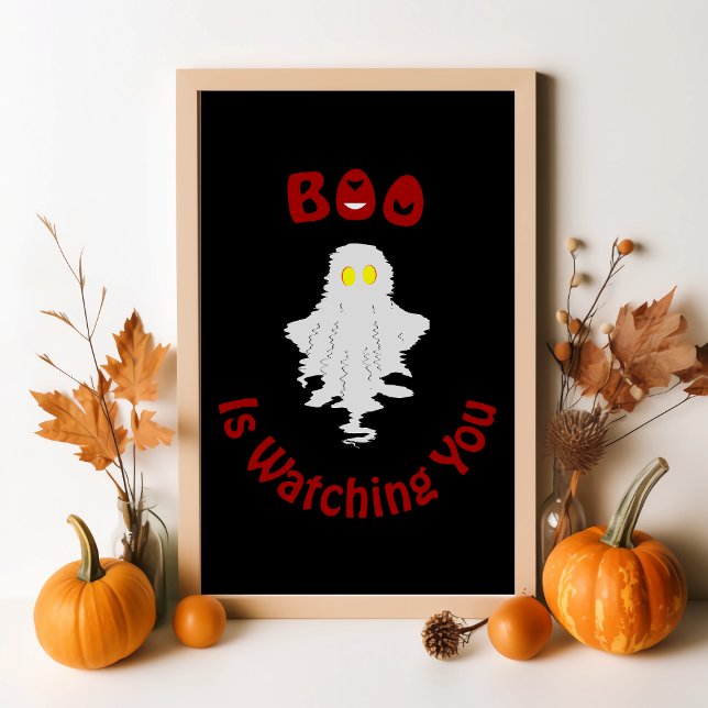 Poster de Halloween | Boo Está Te Observando (Criador carregado)