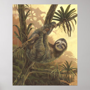 Póster De Hangin preguiça toed três dentro lá -
