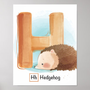 Poster de Hedgehog Alphabet Whimsical