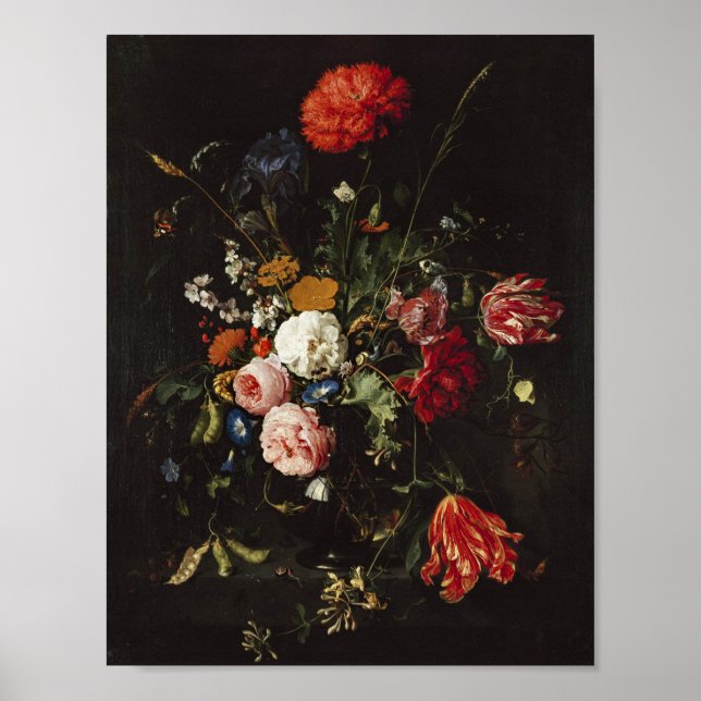 Poster de Heem Flower Vase Painting (Frente)