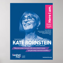 Poster de Heróis Judeus LGBTQ - Kate Bornstein