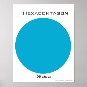 Poster de Hexacontagon do polígono