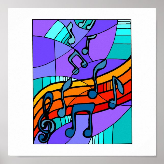 Poster de Hip Hop Music até 15x15 (Frente)