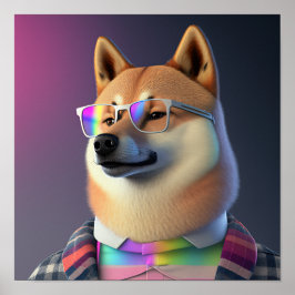Poster de Hipster Shiba Inu