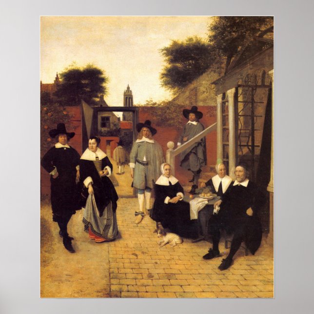Poster De Hooch - Família Holandesa 1662 (Frente)
