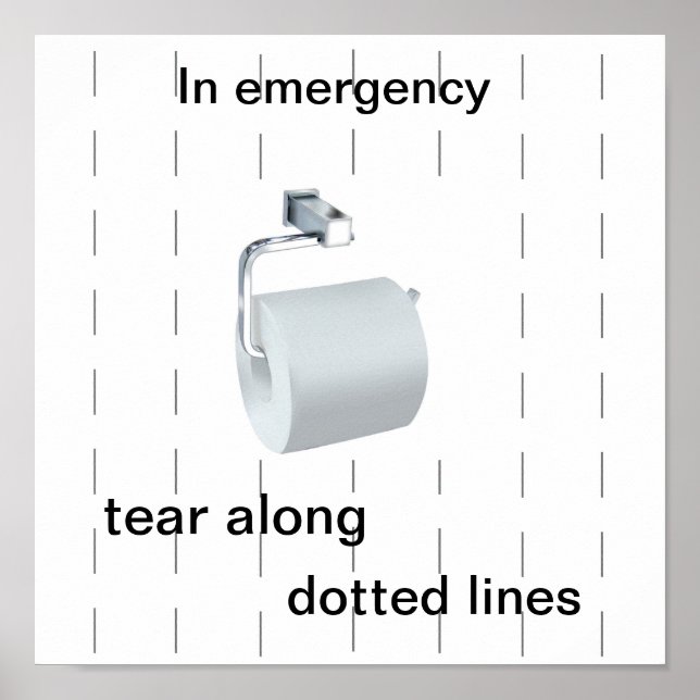 Poster de humor de toucador (Frente)