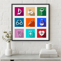Poster de Ícones Médicos