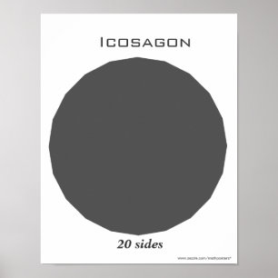 Poster de Icosagon do polígono