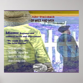 Póster De Idiomas de Ratos e Homens