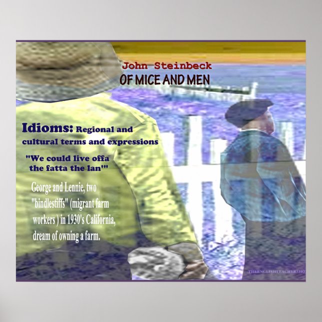 Póster De Idiomas de Ratos e Homens (Frente)