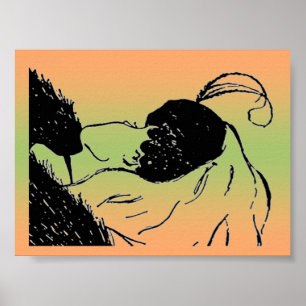 Poster de ilusão entre as mulheres jovens ou velha