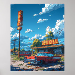 Poster de Ilustração Colorida do Estilo de Cartoon