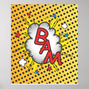 Poster de ilustração da explosão do Bam da revista