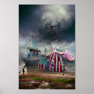 Poster de ilustração de fantasia DARK CIRCUS