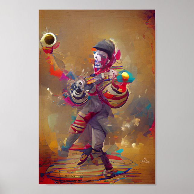 POSTER de ilustração de fantasia de SMILING CLOWN (Frente)