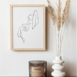 Poster de Ilustração Moderna do Corpo da Mulher de