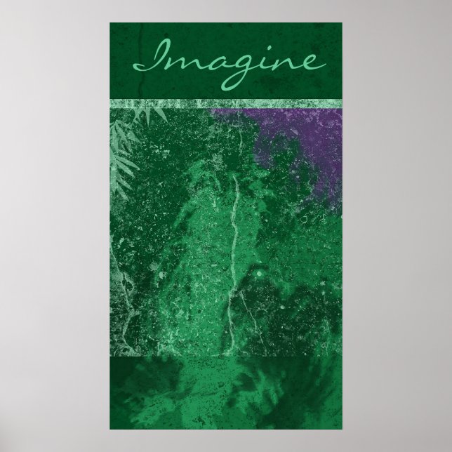 Poster de "Imagine" verde tóxico para Avatar (Frente)