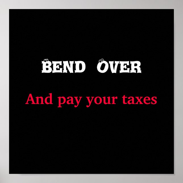 poster de impostos (Frente)