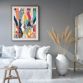 Poster de Impressão com faixas de cores