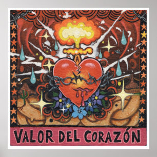 Poster De "impressão da arte Valentia Del Corazon" -