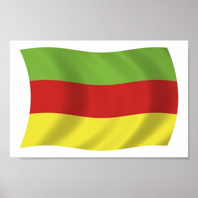 Pôster de Impressão da Bandeira do Povo Bodos (Frente)