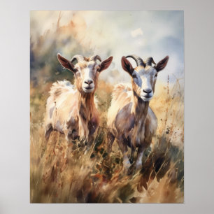 Poster de Impressão de Arte Animal de Fazenda