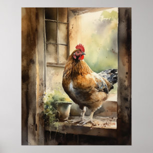 Poster de Impressão de Arte Animal de Fazenda de G