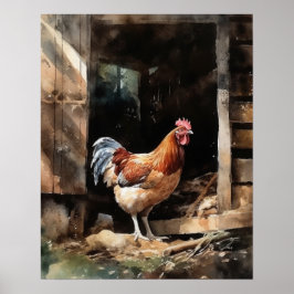 Poster de Impressão de Arte Animal de Fazenda de G